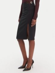 Elisabetta Franchi Spódnica ołówkowa GO-147-61E2-V320 Czarny Regular Fit. Czarne spódnice damskie Elisabetta Franchi, bez wzorów, z syntetyku, ołówkowe. Za 1,359.00 zł.