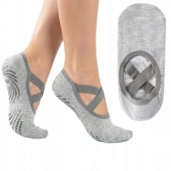 Skarpetki do jogi i pilatesu myga Gripped. Szare skarpety damskie Myga, bez wzorów, z materiału. Za 39.00 zł.