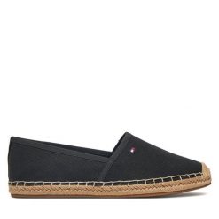 Espadryle Tommy Hilfiger. Czarne espadryle damskie Tommy Hilfiger, bez wzorów, bez obcasa, bez zapięcia. Za 169.99 zł.