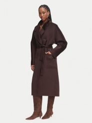 Elisabetta Franchi Płaszcz wełniany CP-01D-66E2-V850 Brązowy ciemny Regular Fit. Brązowe płaszcze damskie Elisabetta Franchi, na zimę, bez wzorów, z wełny, bez kaptura. Za 3,629.00 zł.