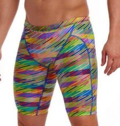 Spodenki do pływania Jammery Funky Trunks Static Stack. Brązowe kąpielówki męskie FUNKY TRUNKS, m, bez wzorów, z elastanu, do pływania. Za 219.00 zł.