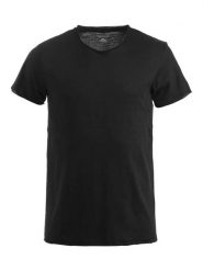 Clique Derby-T T-shirt z bawełny slub, nowoczesny krój – black. Czarne t-shirty męskie CLIQUE, l, bez wzorów, z bawełny, bez kołnierzyka. Za 97.99 zł.