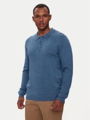 Lindbergh Polo 30-800144 Niebieski Regular Fit. Niebieskie koszulki polo męskie Lindbergh, m, bez wzorów, z wiskozy, bez ramiączek. Za 129.99 zł.