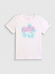 4F T-shirt regular z nadrukiem dziewczęcy - biały 164 (13-14 lat). Białe t-shirty i topy dla dziewczynek 4f, bez wzorów, z bawełny, bez ramiączek. Za 39.99 zł.