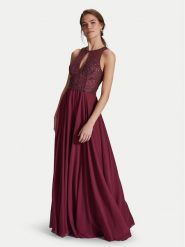 Hey Kyla Sukienka wieczorowa 5AI053HK Bordowy Regular Fit. Czerwone sukienki damskie Hey Kyla, bez wzorów, z syntetyku, wizytowe, bez kołnierzyka, bez ramiączek. Za 499.99 zł.
