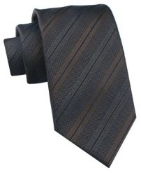 Krawat Męski - Chattier - Odcienie Brązu i Granatu, Paski. Niebieskie krawaty i muchy Chattier, bez wzorów, z tkaniny, eleganckie. Za 49.00 zł.