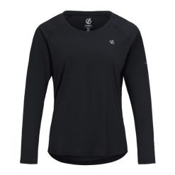 Damska Koszulka Z Długim Rękawem Serenity. Czarne t-shirty damskie Dare 2b, bez wzorów, bez kołnierzyka. Za 107.99 zł.