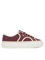 Tommy Hilfiger Tenisówki Platform Vulc Sneaker Piping FW0FW09394 Bordowy. Czerwone trampki i tenisówki damskie Tommy Hilfiger, bez wzorów, z materiału, bez zapięcia. Za 409.99 zł.