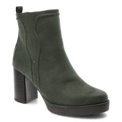 Zielone Botki Marco Tozzi Eleganckie Obuwie Damskie Na Obcasie. Zielone botki damskie Marco Tozzi, na jesień, z jeansu, eleganckie, bez obcasa, na obcasie, bez zapięcia. Za 259.00 zł.