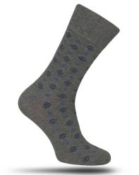 Skarpetki More - Wzory Geometryczne - Popielate, Męskie. Szare skarpety męskie More, bez wzorów, z bawełny. Za 19.90 zł.