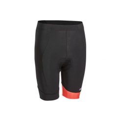 Spodenki na rower 500 męskie. Czarne szorty męskie B'TWIN, z elastanu. Za 69.99 zł.
