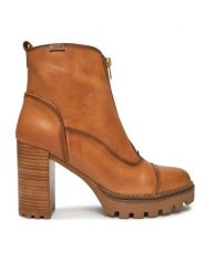 Pikolinos Botki Cervera W1J-8829 Brązowy. Brązowe botki damskie Pikolinos, ze skóry, bez obcasa, na słupku, bez zapięcia. Za 639.99 zł.