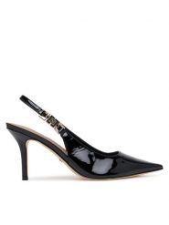 Guess Szpilki FLTNS5 PAF05 Czarny. Czarne szpilki damskie Guess, z aplikacjami, ze skóry, bez obcasa, bez zapięcia. Za 439.99 zł.