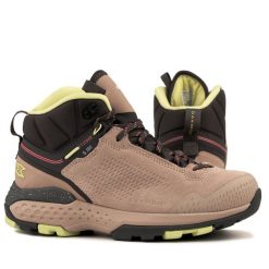 Buty damskie trekkingowe wodoodporne Garmont GROOVE MID. Brązowe obuwie sportowe damskie Garmont, bez wzorów, z materiału, trekkingowe. Za 634.55 zł.