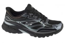 Buty sportowe Sneakersy damskie, Slip-Ins: Stamina Sport. Czarne obuwie sportowe damskie Skechers, bez wzorów, z materiału, trekkingowe. Za 359.99 zł.