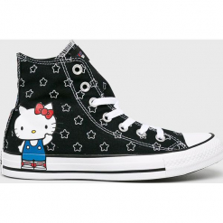Converse - Trampki Hello Kitty. Szare trampki i tenisówki damskie Converse, z motywem z bajki, z gumy. Za 319.90 zł.