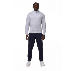 Bluza z zamek błyskawiczny na co dzień na siłownię. Niebieskie bluzy sportowe męskie LEONE 1947 APPAREL, bez wzorów, z bawełny, bez kaptura, na fitness i siłownię. W wyprzedaży za 218.92 zł.