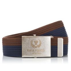 PASEK MĘSKI PAOLO PERUZZI PARCIANY BRĄZ PW-02-125 CM. Szare paski damskie bez wzorów. Za 34.00 zł.