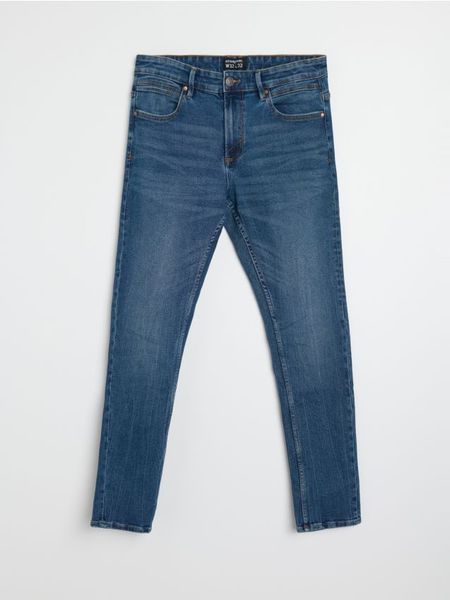 Jeansy skinny - granatowy. Niebieskie jeansy męskie Sinsay. Za 55.99 zł.