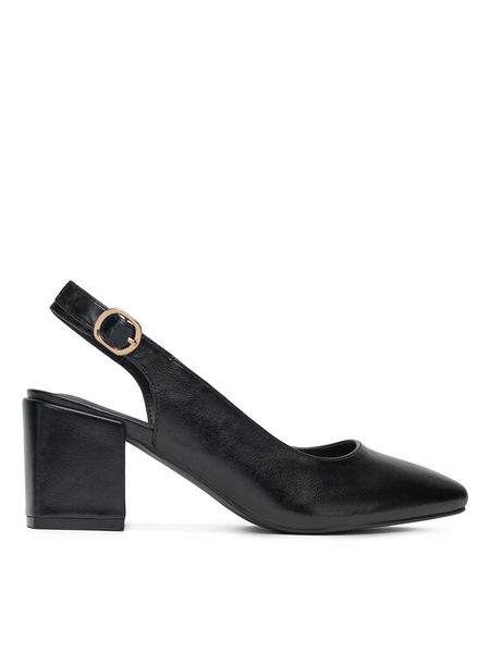 Clara Barson Sandały WS23070-01 Czarny. Czarne sandały damskie Clara Barson, bez wzorów, ze skóry, bez obcasa, na słupku, bez zapięcia. Za 129.99 zł.