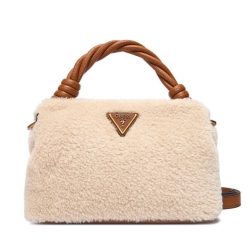 Torebka Guess. Brązowe torebki do ręki damskie Guess, z aplikacjami, klasyczne, bez dodatków. Za 509.99 zł.