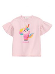 Coccodrillo T-Shirt WC5143201HGK Różowy Regular Fit. Czerwone t-shirty i topy dla dziewczynek COCCODRILLO, bez wzorów, z bawełny, bez ramiączek. Za 29.99 zł.