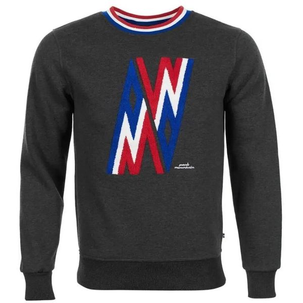 Bluza z dekoltem Peak Mountain Contamine. Szare bluzy męskie Peak Mountain, na jesień, xl, bez wzorów, bez kaptura. Za 157.50 zł.