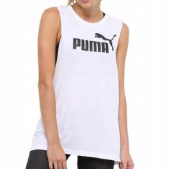 Koszulka bez rękawów damska Puma Cut Off Boyfriend 851363 02. Białe koszulki sportowe damskie Puma, bez wzorów, bez kołnierzyka, bez ramiączek, na fitness i siłownię. Za 49.00 zł.