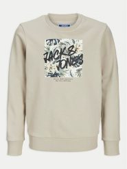 Jack & Jones Junior Bluza Hawaii 12269863 Szary Regular Fit. Szare bluzy dla chłopców Jack & Jones Junior, bez wzorów, z syntetyku, bez ramiączek, bez kaptura. Za 69.99 zł.