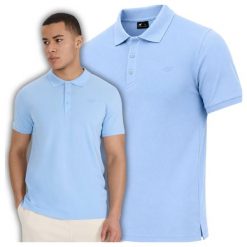 Koszulka polo męska 4F 4FWSS25TPTSM704. Białe koszulki polo męskie 4f, m, bez wzorów, z bawełny, biznesowe, bez ramiączek. Za 69.99 zł.