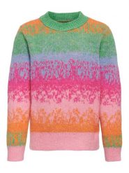 Kids ONLY Sweter 15302311 Kolorowy Regular Fit. Swetry dla dziewczynek Kids Only, bez wzorów, z syntetyku, bez kołnierzyka, bez ramiączek, bez kaptura. Za 89.99 zł.