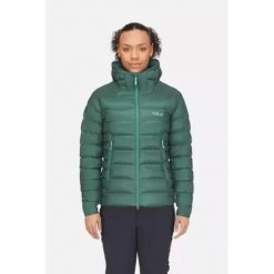 Kurtka Rab Electron Pro Women-Green Slate 10_S. Zielone kurtki damskie RAB, m, bez wzorów, z puchu, bez kaptura. Za 1,130.99 zł.