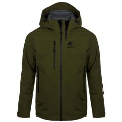 Kurtka turystyczna typu hardshell wodoodporna męska H07. Zielone kurtki sportowe męskie GUGGEN MOUNTAIN, m, bez wzorów, z hardshellu, narciarskie. W wyprzedaży za 929.03 zł.