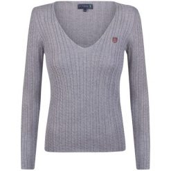 Sir Raymond Tailor Sweter Damski Stones M Szary. Szare swetry damskie Sir Raymond Tailor, m, bez wzorów, bez kołnierzyka, bez ramiączek, bez kaptura. Za 139.00 zł.