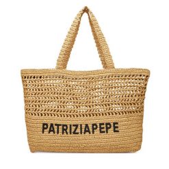 Torebka Patrizia Pepe. Brązowe torebki do ręki damskie Patrizia Pepe, bez wzorów, bez dodatków. Za 549.99 zł.