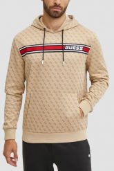 GUESS Beżowa bluza męska New Korbin, Rozmiar L. Brązowe bluzy męskie Guess, l, z aplikacjami, bez kaptura. W wyprzedaży za 219.99 zł.