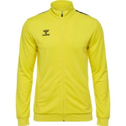 Bluza dresowa z poliestru zapinana na zamek błyskawiczny Hummel Authentic. Żółte bluzy męskie Hummel, bez wzorów, z dresówki, bez kaptura. Za 251.00 zł.