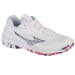 Buty do piłki ręcznej damskie, Wave Stealth 6. Białe obuwie sportowe damskie Mizuno, bez wzorów, z gumy, do piłki ręcznej, mizuno wave. Za 499.99 zł.