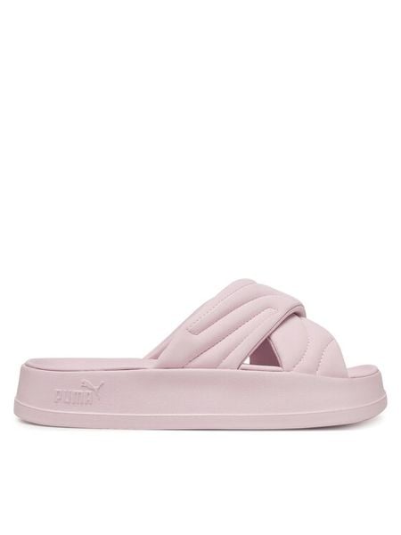 Puma Klapki Leadcat Platform 400340 05 Różowy. Czerwone klapki damskie Puma, bez wzorów, z nubiku, bez obcasa. Za 219.99 zł.
