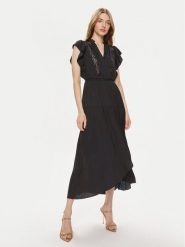 Morgan Sukienka letnia 241-RIMAGE Granatowy Regular Fit. Niebieskie sukienki damskie Morgan, na lato, bez wzorów, z syntetyku, bez kołnierzyka, bez ramiączek. Za 289.99 zł.