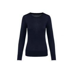 Suprima sweter z okrągłym dekoltem dla kobiet Kariban Premium. Czarne swetry damskie KARIBAN, m, bez wzorów, z bawełny, eleganckie, bez kołnierzyka, bez ramiączek, długie, bez kaptura. Za 195.00 zł.