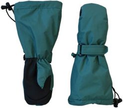 Rękawiczki zimowe dla dzieci wodoodporne chłopięce dziewczynka, Ducksday, Dark Green, S, 2-3 lata. Zielone rękawiczki dziecięce DucKsday, bez wzorów. Za 210.29 zł.