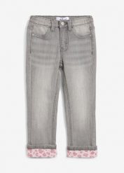 Dżinsy termiczne Slim Fit. Niebieskie jeansy dla dziewczynek bonprix, z jeansu. Za 129.99 zł.