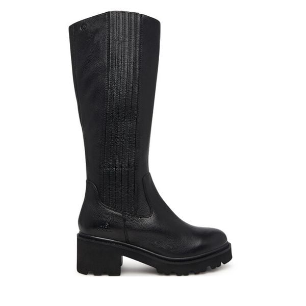 Kozaki Josef Seibel. Czarne kozaki damskie Josef Seibel, bez obcasa, na słupku. Za 649.99 zł.