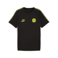 Męska koszulka Borussia Dortmund KING PUMA Black Yellow Alert. Czarne koszulki sportowe męskie Puma, m, bez wzorów, bez kołnierzyka, bez ramiączek, do piłki nożnej. Za 179.00 zł.
