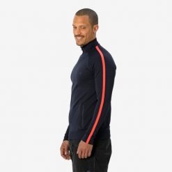 Bluza narciarska męska Quechua Mid L 900 seamless. Czerwone bluzy męskie QUECHUA, l, bez wzorów, z elastanu, bez kaptura. Za 269.99 zł.