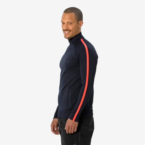 Bluza narciarska męska Quechua Mid L 900 seamless. Czerwone bluzy męskie QUECHUA, l, bez wzorów, z elastanu, bez kaptura. Za 269.99 zł.