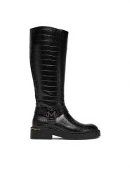MEXX Kozaki CEO-MI001804743W-01 Czarny. Czarne kozaki damskie Mexx, z materiału, bez obcasa, na płaskiej podeszwie. Za 419.99 zł.