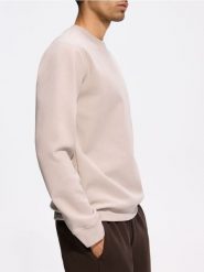 Gładka bluza z bawełną - jasnoszary. Szare bluzy męskie Reserved, l, bez wzorów, z bawełny, bez kaptura. Za 99.99 zł.
