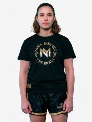 T-shirt z czesanej bawełny damski Benlee. Czarne t-shirty damskie BENLEE, s, bez wzorów, z bawełny, klasyczne, bez kołnierzyka. Za 149.50 zł.